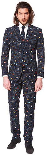 OppoSuits Pac-Man Herren Prom Suits - Kommt mit Jacke, Hose und Krawatte in lustigen Designs