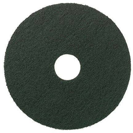 Scotch-Brite Floor Pad, Green, 254 mm, pack of 5, for scrubbing | Reusable pad, washable, resists clogging and loading, for good gloss improvement