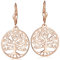 Materia Lebensbaum Ohrhänger Rosegold - Brisur Ohrringe Silber 925 vergoldet SO-246