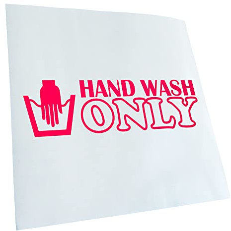 Autoaufkleber - Hand Wash Only - Heckscheibe Auto Aufkleber wetterfest für Kfz LKW Mofa Truck - Sticker außen selbstklebend Tuning Zubehör für Fenster Fahrzeug Scheibe