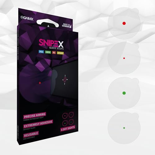 GAIMX SNIPEX Quick Scope - Permanent-Punkt-Visier - Zielhilfe für Shooter – Profi Zubehör für Shooter/Gamer PS5, PS4, Xbox und PC – Premium Shooterhilfe