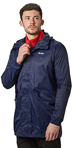 Peter Storm Men’s Parka In A Pack with Adjustable Hood, Waterproof, Breathable, Lightweight & Packable Raincoat, Ideal for Festivals, Commuting, Walking & Hiking, 3000mm HH