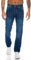 Lorenzo Loren Herren Jeans Hose Denim Jeans Used-Look Regular-Fit [LL328 - Blau - W33 L30]