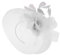 Caprilite Fascinator für Hochzeiten, Pferderennen, Schleier, Netz, Hut mit Zapfen und Federn Gr. Einheitsgröße, weiß