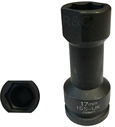 17mm Channel Unistrut Socket 1/2 Drive Impact Socket Thin Walled to fit 41mm Unistrut