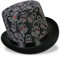 KarnevalsTeufel Zylinder Totenkopf in schwarz für Erwachsene Zombiehut Halloween Accessoire