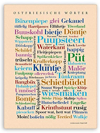 Deine Wörter Leinwand Ostfriesische Keilrahmen 50x70 cm