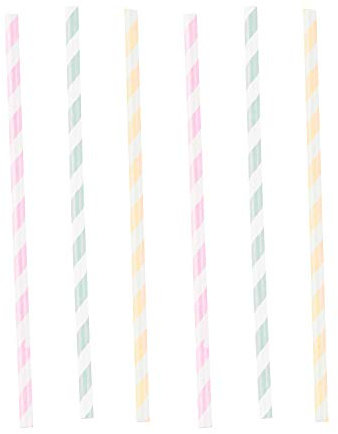 amscan 9903712 Lot de 12 pailles Pastel