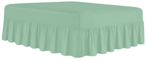Rohi Volant Bettlaken aus 100% gekämmtem Polycotton, erhältlich in 12 Farben – Rüschendesign – passend über Matratze Öko-Tex Standard 100 zertifiziertes Produkt, Duck Egg, Single Fitted Valance Sheet