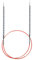 Addi 63508 AddiNovel Rundstricknadeln, quadratisch, 80 cm x 2,75 mm, Metall, rot, 2.75mm (UK 12 / US 2)