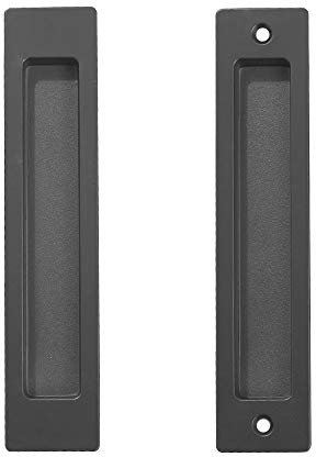 CCJH Maniglia Invisibile per Porta Scorrevole Maniglie ad Incasso per Porte Armadi in Legno in Acciaio Nero 18cm 1 Pzs
