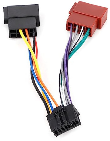 Akozon 16-poliges ISO-Adapterkabel, AUX-Adapter 16-polig, ISO Kabelbaum Adapter Konverter, 16-poliger Radioadapter Adapter Autoradio-Kabelbaum 16-poliger Anschluss zum 8-poligen für Pioneer 2003-on