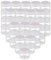 50 Petites Bouteilles vides en Plastique de 20 g avec Couvercle à vis Blanc pour Maquillage, Maquillage, Voyage, Organisateur, Distributeur pour crème, Lotion, Ongles