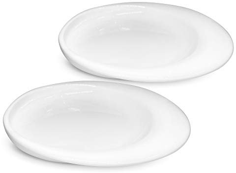 Dignity by Wade Scoop Plate - White - Pack of 2