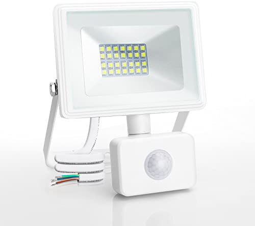 Aigostar 20W LED Strahler mit Bewegungsmelder Außen,1800LM 6400K Kaltweiß Außenstrahler,IP65 Wasserdicht Scheinwerfer, Aussenleuchte für Garten, Innenhöfe, Garage, Hotel