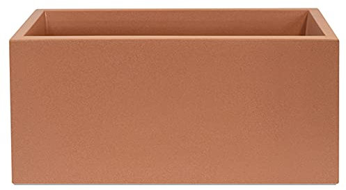 MACETERO DE POLIETILENO TERRACOTA 70X30X30 CM