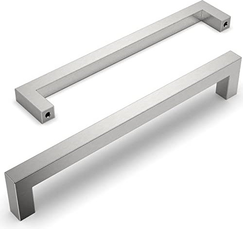 Amerdeco 10 Pieza Tiradores Cocina 192mm Tiradores Armarios Plata Tirador Puerta Tiradores Cajones de Acero Inoxidable Manillas Tiradores Para Muebles Tirador Puerta Corredera