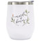 Crisky Maid of Honor Gifts – Greenery Maid of Honor Weinbecher aus Glas mit Strohhalm für Brautjungfer, I Do Crew, Bride Tribe, Team Bride, vakuumisolierter Becher mit Box, Deckel, Strohhalm