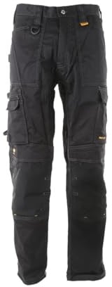 DEWALT Men's Stretch Work Pants, Black, 30W x 31L