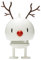 Hoptimist Weihnachtsrentierfigur im skandinavischen Design - Weiß, Mittelgroß