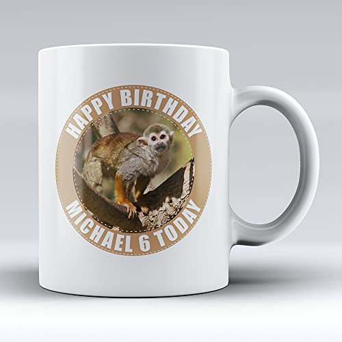 Curved Banana Monkey - Personalised 10oz Ceramic Mug