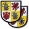 Wappen von Mecklenburg-Vorpommern - Deutschland - 2er Set - Schild Form Bestickter Aufnäher Aufnäher Aufbügler Abzeichen Emblem - 7,6 x 8,1 cm (7,7 x 8,2 cm) - Aufnäher