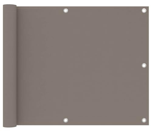vidaXL Toldo para balcón de Tela Oxford Gris taupé 75x600 cm
