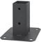 ADGO Supporto per pali 60 x 60 mm, per recinzione, manicotto a vite zincato a caldo, manicotto per pavimento, manicotto in acciaio, grafite (PSPG-50)
