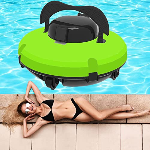 XDLYWUZIQ Robot Nettoyeur De Piscine sans Fil, Robot Nettoyeur De Piscine avec Filtres Ultra-Fins, Kit De Nettoyage Automatique De Piscine pour Piscine Plate Hors Sol/Enterrée Jusqu'à 850 M².,Green
