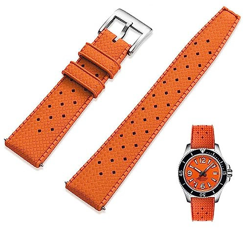 Niziruoup 20mm Uhrenarmbänder Tropical Style Fluorkautschuk Armband mit Schnellverschluss Wasserdichte Weiche Langlebig FKM Gummi Uhrenarmband Quick Release Ersatzarmbänder, Uhr, Gummi