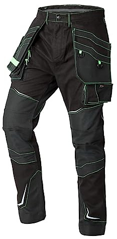 NEO TOOLS Premium PRO Arbeitshose, 100% Canvas-Baumwolle, 425 g/m2 | Verstärkung aus Cordura NYCO an Taschen, Knien, Rückseite und Unterseite der Beine
