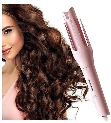 Tenazas Para Rizar El Pelo, 32mm Rizador AutomáTico De Pelo, 4 Ajustes De Temperatura DireccióN De Rizado Ajustable Rizador Automatico, Para Todo Tipo De Cabello,Pink