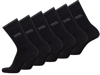 camel active Socken 6er-Pack - Schwarz, Grau, Blau - hochwertige Strümpfe aus biologischer Baumwolle für Freizeit, Arbeit und Sport - passend für alle Schuhe