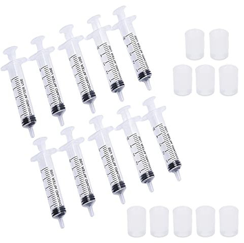 SKYPRO Wiederverwendbare Kunststoffspritze mit 10 Extraktionsadaptern für Parfüms auf leere Flaschen, 5 ml, 10 Packungen