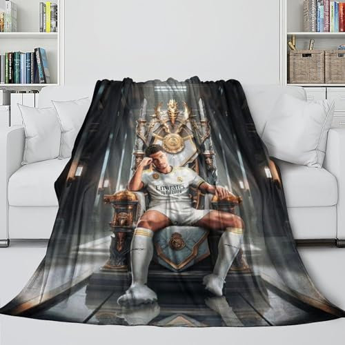 Bellingham Manta Franela Suave - Cobija Cálida para Calmar Y Dormir - Fútbol Manta Acogedora para Envolver Después De Un Día Agotador - Regalo para Uno Mismo 50x60inch(127x152cm)