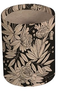 Clairefontaine 116052C - Un Pot à Crayons/Stylos/Pinceaux Multifonctions Rond en Carton motifs Nature finition Kraft Ø9x11 cm - Home Office - Rangement Stylos - Collection Le Cerisier Blanc