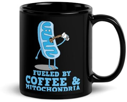 Teegarb Letter Blanket Humorvoller Gag mit Kaffee und Mitochondrien | Lustige koffeinierte Wissenschaft