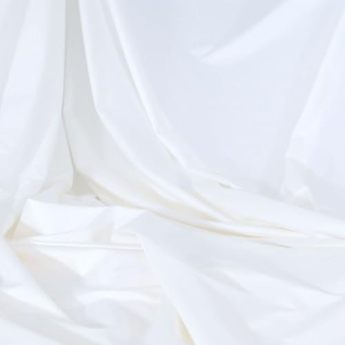 TOLKO weißer Baumwollstoff Meterware uni | Popeline Stoff aus ÖkoTex Baumwolle als Kleiderstoff Dekostoff Vorhangstoff Gardinenstoff Sonnenschutz Bettwäsche Kissen Bezugsstoff Kinder Stoffe zum Nähen