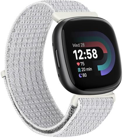 TumCez Cinturino in Nylon Compatibile con Fitbit Versa 4/Fitbit Versa 3/Fitbit Sense 2/Fitbit Sense Cinturino Sportivo di Ricambio Regolabile per Donna Uomo
