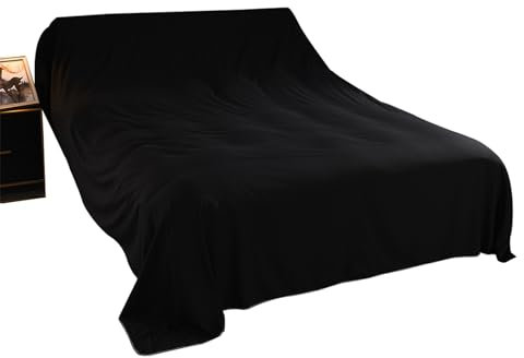 Extra große Anti-Staub-Möbelabdeckung für Sofa und Bett, universeller Staubschutz, Tuch zum Schutz von Möbeln (3,5 x 4 m, schwarz)