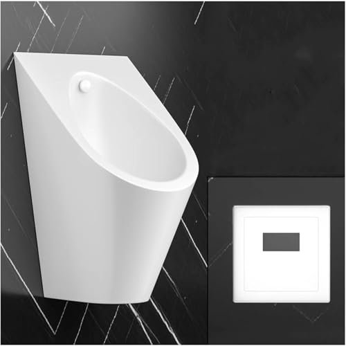 WENNEWU 01, Urinal Mit Ausguss, Urinal Aus Edelstahl 304, Urinal Für Männer Und Erwachsene, Badezimmertoilette, Hocheffizientes Urinal Mit Anschlussstück Oben