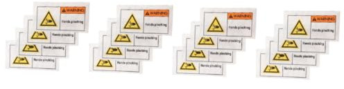 OKUMEYR 16pcs Machinery Equipment Warning Sign Safety Sticker Hand Injury Caution Sign Bright Colors