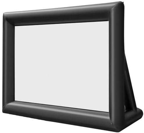 DOJOEUU Inflatable Movie Projector Screen, 14ft/16ft/20ft/24ft Outdoor Movie Screen with Blower, Supports Front and Rear Projection, Foldable Portable Projector Screen for Backyard Party Travel(14ft)
