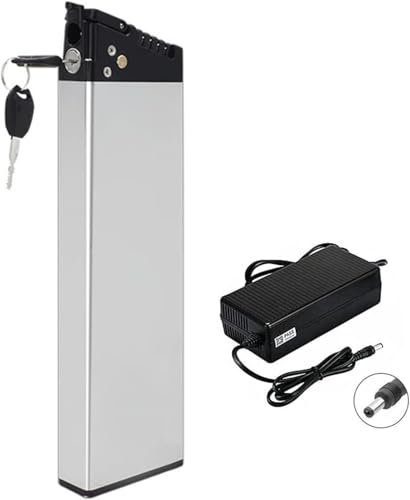 OmurgA Batterie de E-Bike 36V 48V 10AH, Vélo Électrique Batterie 36V48V 10AH Batterie Lithium-ION Haute Puissance pour 100W 200W 350W 400W 500W 800W Moteu avec Chargeur 36V 10AH,365mm