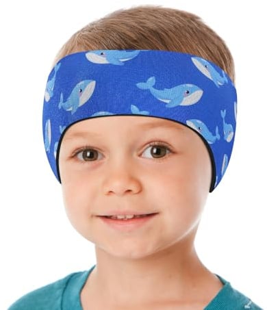 HeySplash Größe M Kinder Schwimmstirnband, verstellbares Neopren-Ohrband