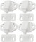EMSea 4 PCs Plastic Door Catch Latche Stopper White 35x21mm for Cabinet Caravan Cupboard Motorhomes Boat Door Retainer Catches Strong Hold Accessories (Type B)