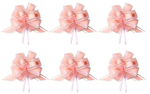 BinPhorm Grandi Fiocchi Regalo,6 PCS Archi Avvolgere Nastro Coccarde per Pacchi Regalo per Matrimonio Cesto di Fiori Regalo Auto Decorazione San Valentino Compleanno Laurea Decorazione Regalo