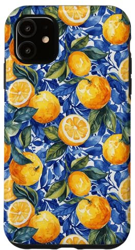 Sicilian Summer Lemons Mosaic Citrus Italian Vibe Amalficore Case for iPhone 11