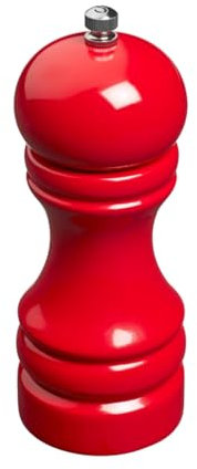 Tala Macinasale in legno con macinino in ceramica completamente regolabile per sale macinato, qualità premium, perfetto per casa, ristoranti e hotel, realizzato con legno FSC di colore rosso