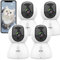 Wiby Telecamera di Sorveglianza WiFi Interna 2.4/5GHz, IP WiFi Interna 1080P, 355°/90° PTZ, Audio Bidirezionale, Visione Notturna IR, Rilevamento del Movimento, Compatibile con Alexa/Google Home (4)